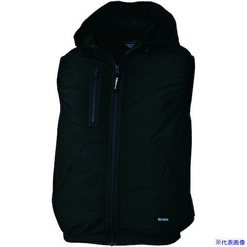 ■XEBEC 空調服ベスト(フード付き)XE98029－91－S ストーンブラック XE9802991S(5493707)[送料別途お見積り][法人限定][掲外取寄]