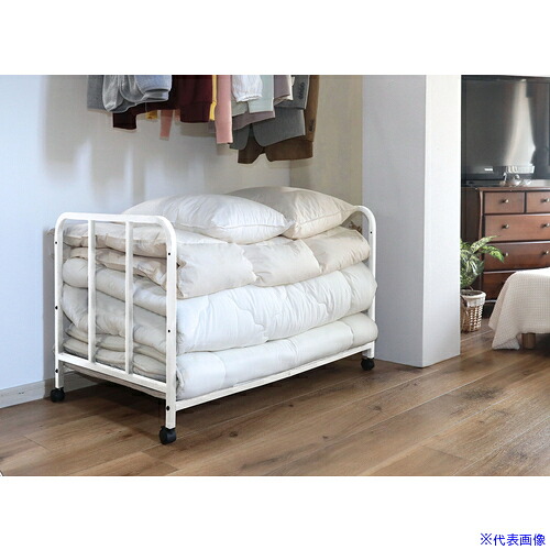 ■TASSCOM カバー付き布団収納ラック ホワイト TAN268WH(5521154)[法人・事業所限定][外直送元]｜ファーストFACTORY
