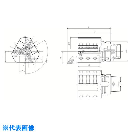 ■京セラ ツーリング機器 外径・端面加工角シャンク取付用ホルダ T63HS2020R105T(5532299)[送料別途お見積り][法人限定][掲外取寄]