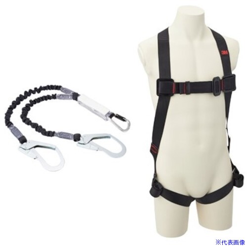 ■3M 【限定セット品】 プロテクタ フルハーネス M/Lサイズ・伸縮式ツインランヤードセット 1161649KIT4(5559801)