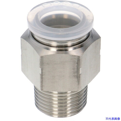 ■PISCO チューブフィッティングPP/耐腐蝕性SUS303相当継手 SPPC1203SP(5596836)&times;10[送料別途お見積り][法人限定][掲外取寄]｜ファーストFACTORY
