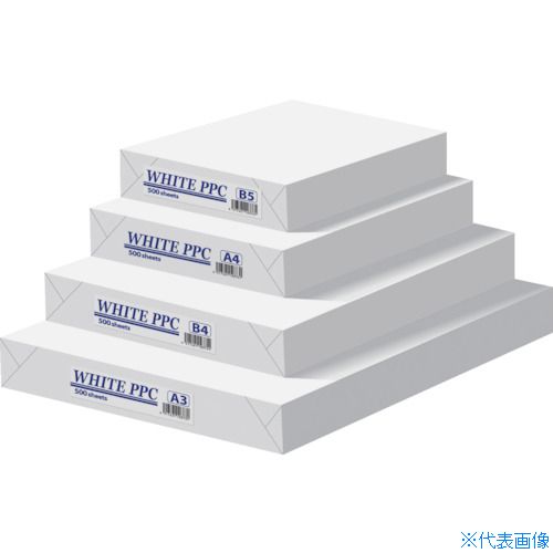 ■日本紙通商 コピー用紙 WHITE PPC B4 (1箱=2500枚) WHITEPPCB4(5617982)&times;5[法人限定][直送元]｜ファーストFACTORY