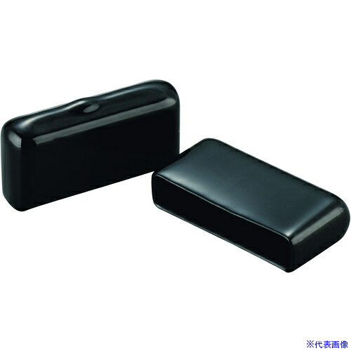 ■IWATA 保護キャップ フラットバー用 (100個入) 黒 HLDPF19X38-B(5660519)[送料別途見積り][法人・事業所限定][掲外取寄]