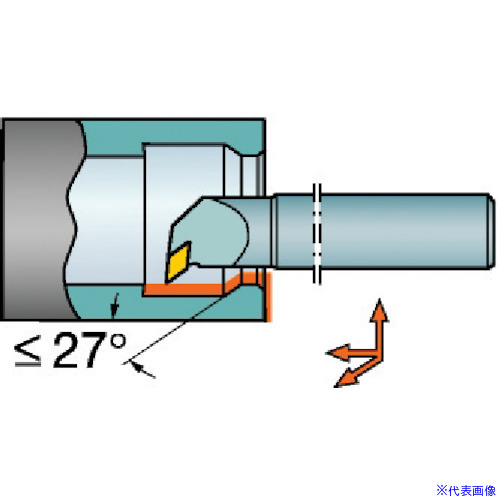 ■SANDVIK T－Max P ネガチップ用ボーリングバイト(210) A40TPDUNL15(5664519)[送料別途お見積り][法人限定][掲外取寄]