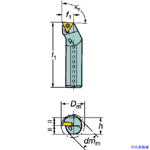 ■SANDVIK コロターン107 ポジチップ用超硬ボーリングバイト(210) E12QSTFCL09R(5708150)[送料別途お見積り][法人限定][掲外取寄]｜ファーストFACTORY