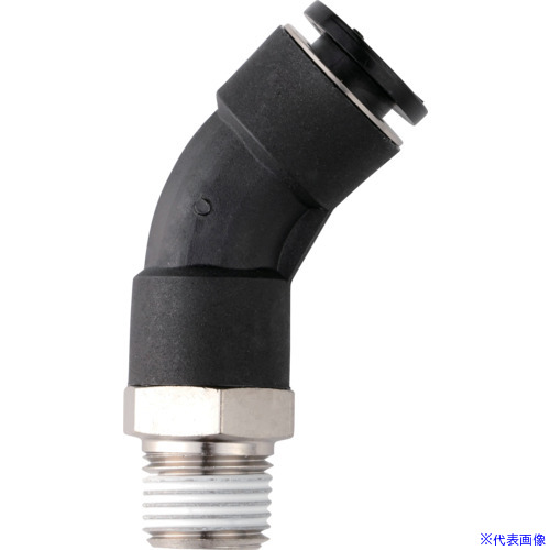 ■潤工社 ワンタッチ継手Mシリーズ 45&deg;エルボ 8mm PT1/8 PL45M8PT18PM(5722860)&times;40[送料別途お見積り][法人限定][掲外取寄]｜ファーストFACTORY 8,126円