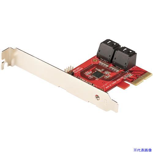 ■スターテック SATA 4ポート増設 PCI Expressインターフェースカード/6Gbps/SATA PCIe 拡張ボード 4P6GPCIESATACARD(5723235)[法人・事業所限定][外直送元]