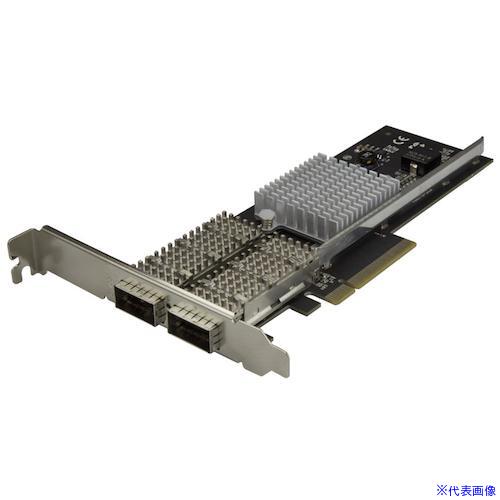 ■StarTech ネットワークアダプターカード/PCI Express x8/2ポート/40GbE 光ファイバー LAN カード PEX40GQSFDPI(5723314)[法人限定][外直送元]｜ファーストFACTORY