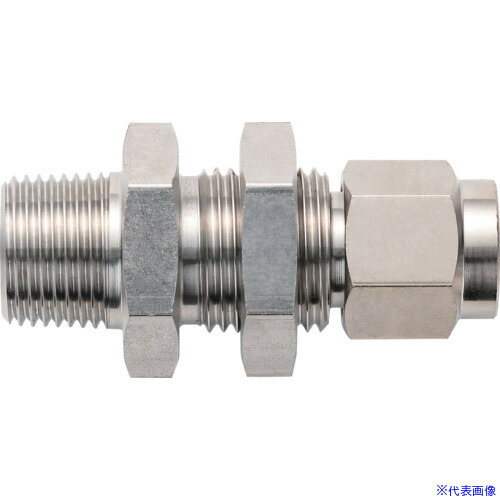 ■潤工社 ステンレス継手 隔壁オスユニオン 10×8mm PT1/4 PUN10X8PT14SUS(5724470)×10[送料別途お見積り][法人限定][掲外取寄]