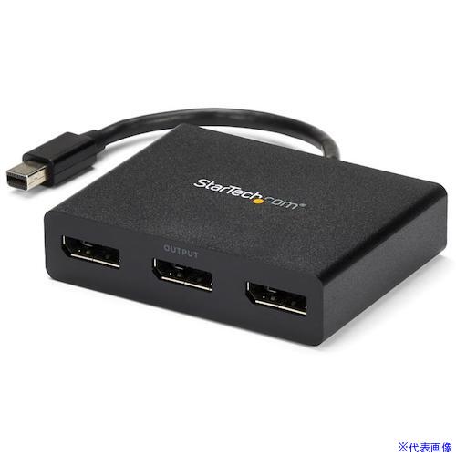 ■StarTech ディスプレイアダプター/mDP 1.2 － 3x DP 1.2/4K30Hz/Windowsのみ/マルチモニター MSTMDP123DP(5724966)[法人限定][外直送元]