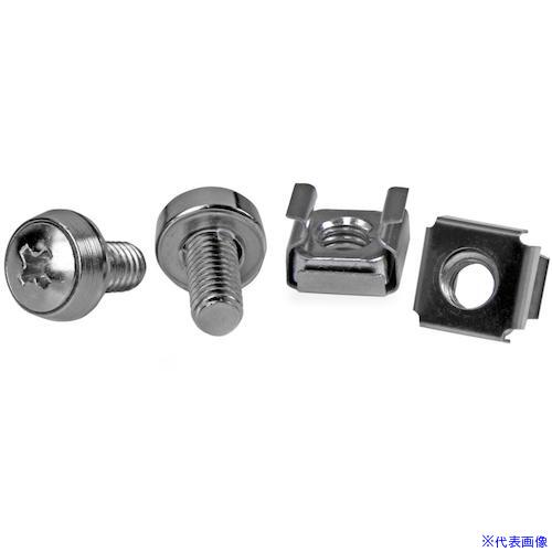 ■スターテック サーバーラック金具/ケージナット・ネジ/M6/50セット/シルバー/IT AV ネットワーク機器 ラック用 CABSCREWM6(5724989)[法人・事業所限定][外直送元]