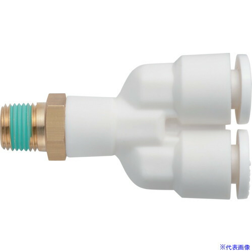 ■潤工社 ワンタッチ継手Wシリーズ メールYコネクター 8mm PT1/8 WYA0801(5726073)&times;30[送料別途お見積り][法人限定][掲外取寄]｜ファーストFACTORY