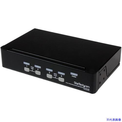 ■スターテック KVMスイッチ/4ポート/VGA/1Uラックマウント対応/PC パソコン CPU 切替器 SV431DUSBU(5726540)[法人・事業所限定][外直送元]｜ファーストFACTORY