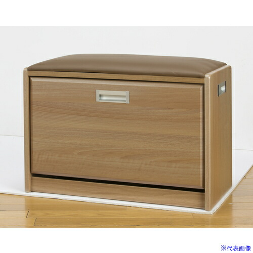 ■TASSCOM ベンチ式シューズラック 80cm ナチュラル TAN81780NA(5727479)[法人限定][外直送元]