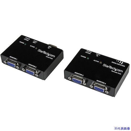 ■スターテック VGAエクステンダー/Cat5/アナログRGBビデオディスプレイ延長器/最大150m/送信機・受信機セット ST121UTP(5745291)[法人・事業所限定][外直送元]