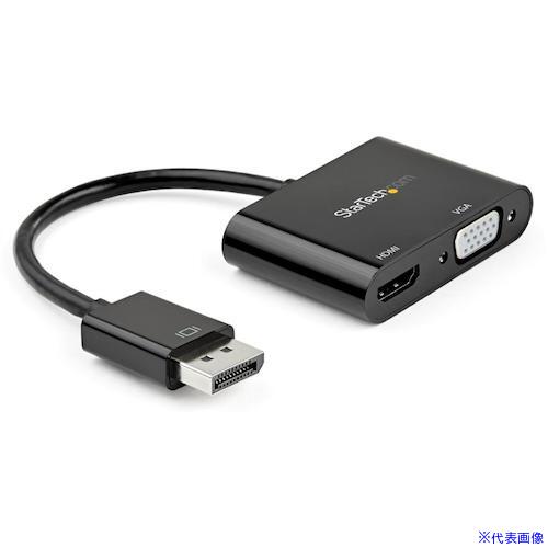 ■スターテック ディスプレイアダプター/DP - HDMI 2.0 ＆ VGA/4K60Hz/ブラック/ビデオ 変換 コンバーター DP2VGAHD20(5746861)[法人・事業所限定][外直送元]