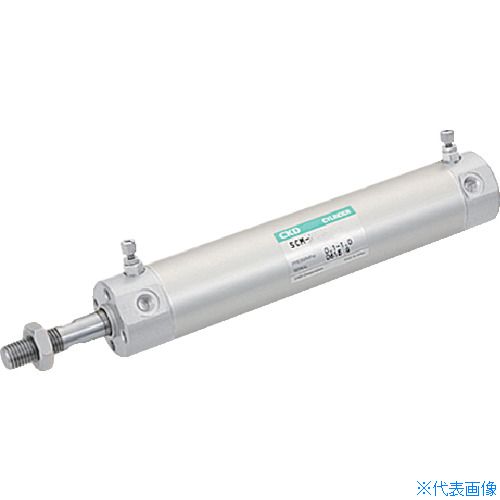 ■CKD エアシリンダ スーパーマイクロシリンダ 基本形 チューブ内径40 ストローク200 RCねじ 両側エアクッション SCM0040B200(5828864)
