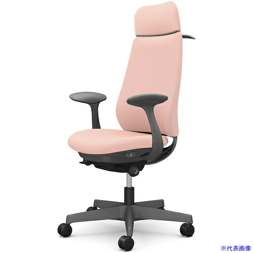 ■OKAMURA ポータム，固定肘，背クッション，EXスタンダードタイプ，ダークグレー，ハンガー有，ランバー無，ナイロンキャスター CF28XAFXW8(5840459)[送料別途お見積り][法人限定][外直送]