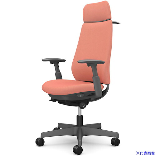 ■OKAMURA ポータム，可動肘，背クッション，EXスタンダードタイプ，ダークグレー，ハンガー有，ランバー無，ウレタンキャスター CF88ZAFRU9(5854707)[送料別途お見積り][法人限定][外直送]