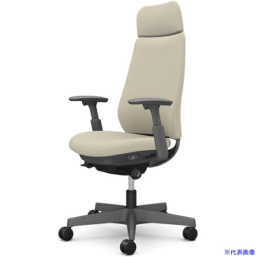 ■OKAMURA ポータム，可動肘，背クッション，EXスタンダードタイプ，ダークグレー，ハンガー無，ランバー無，ウレタンキャスター CF87ZAFRU7(5856293)[送料別途お見積り][法人限定][外直送]