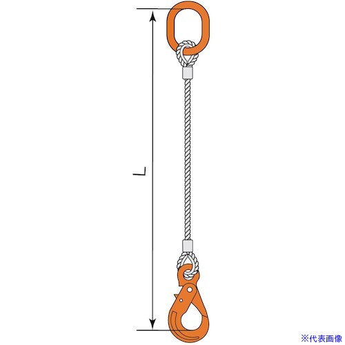 ■コンドーテック JISロック止ワイヤ φ16×5M LHW・M8W 05221PMPL165(5893978)[送料別途お見積り][法人限定][外直送]