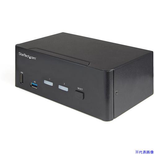 ■StarTech KVMスイッチ/2ポート/HDMI/4K60Hz/3.5mmオーディオ/2ポートUSB 3.0ハブ/CPU切替器 SV231DHU34K6(5949250)[法人限定][外直送元]