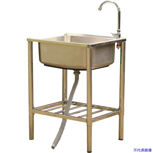 ■TASSCOM 蛇口付きステンレス流し台 幅60cm TAN3026(5953025)[法人限定][直送元]