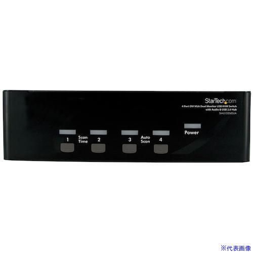 ■スターテック KVMスイッチ/4ポート/2画面/DVI ＆ VGA/1920 x 1200/USB 2.0ハブ/PC CPU切替器 SV431DDVDUA(5954359)[法人・事業所限定][外直送元]