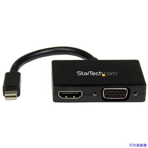 ■StarTech ディスプレイアダプター/mDP 1.2 － HDMI,VGA/1080p/アクティブ変換/ブラック MDP2HDVGA(5954390)[法人限定][外直送元]