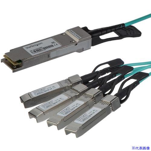 ■スターテック AOCブレークアウトケーブル/7m/Cisco製品QSFP-4X10G-AOC7M互換/C9300 C3850対応 QSFP4X10GAO7(5976441)[法人・事業所限定][外直送元]｜ファーストFACTORY