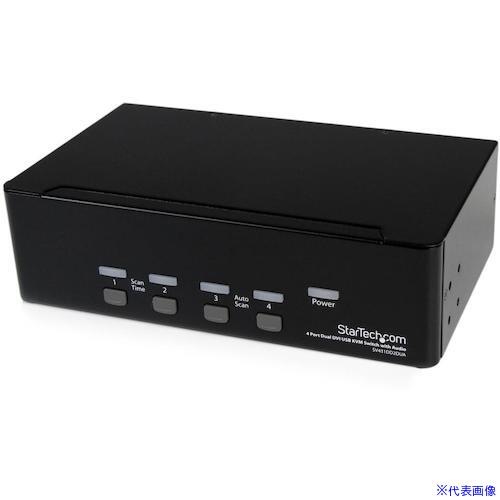 ■スターテック KVMスイッチ/4ポート/2画面/DVI/2048x1536(アナログ)1920x1200(デジタル)/CPU切替器 SV431DD2DUA(5976455)[法人・事業所限定][外直送元] 42,108円