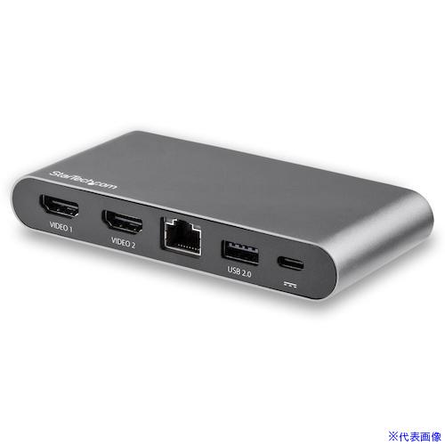 ■StarTech ドッキングステーション/USB－C/デュアルモニター/4K HDMI/100W PD/2x USB－A/USBマルチハブ DK30C2HAGPD(5977996)[法人限定][外直送元]