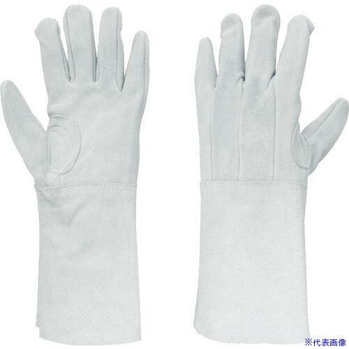 ■日光物産 溶接用牛床革内縫手袋(袖長タイプ) 8711－7 2487849(6069119)×10[送料別途お見積り][法人限定][外直送]