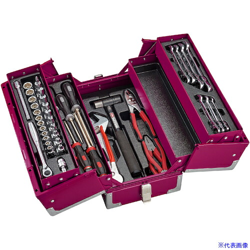 ■TONE ツールセット(ラズベリー) TSH330RB(6090366)[法人限定][外直送元]｜ファーストFACTORY