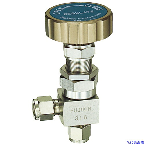 ■Fujikin SUS鋼製ニードルバルブ 4.9MPa FUE&minus;05 FINE series PURE FUE056.35(6093515)[送料別途お見積り][法人限定][外直送]｜ファーストFACTORY
