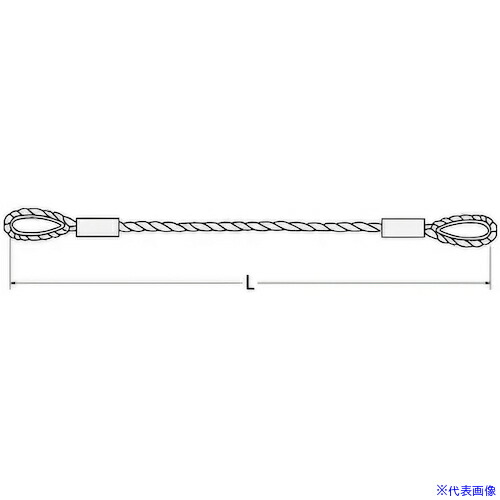 ■コンドーテック JISロック止ワイヤ φ18×8M 両コース入 05221188(6123503)[送料別途見積り][法人・事業所限定][外直送]
