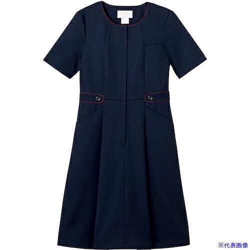 ■FOLK ワンピース 3025SC ダークネイビー 4L 3025SC174L(6215746)[送料別途お見積り][法人限定][掲外取寄]