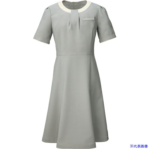 ■FOLK ワンピース 3024SC グレー S 3024SC5S(6217336)[送料別途お見積り][法人限定][掲外取寄]