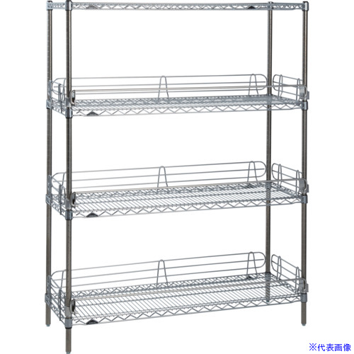 ■ERECTA エレクターシェルフ スーパーシリーズ 落下防止ワイヤーシェルフ W910mm×D460mm×H2197mm 5段 MS910P2200W5L4(6227479)[送料別途お見積り][法人限定][外直送]