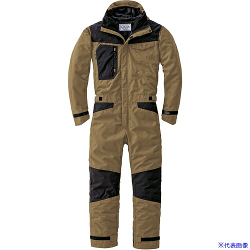 ■AUTO－BI AW(秋冬)モデル 防寒つなぎ服23030－011－カーキ－5Lサイズ 230300115L(6502010)[送料別途お見積り][法人限定][掲外取寄]