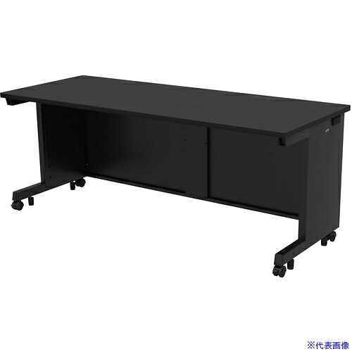 ■SANWA eデスク(ブラック)W1800&times;D700&times;H700 EDSK18070BK(6533760)[送料別途お見積り][法人限定][外直送]｜ファーストFACTORY 49,104円