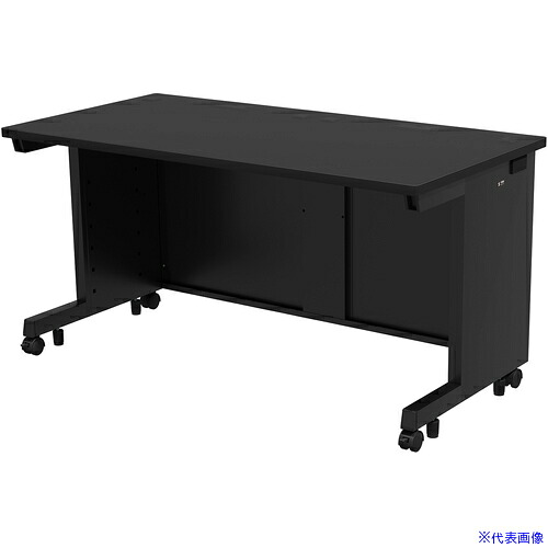 ■SANWA eデスク(ブラック)W1400×D700×H700 EDSK14070BK(6535333)[送料別途お見積り][法人限定][外直送]