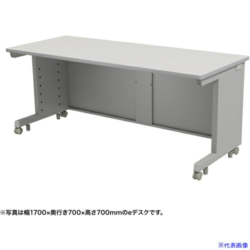 ■SANWA eデスク(グレー)W1750×D800×H720 EDSK17580GY72(6535334)[送料別途お見積り][法人限定][外直送] 55,660円