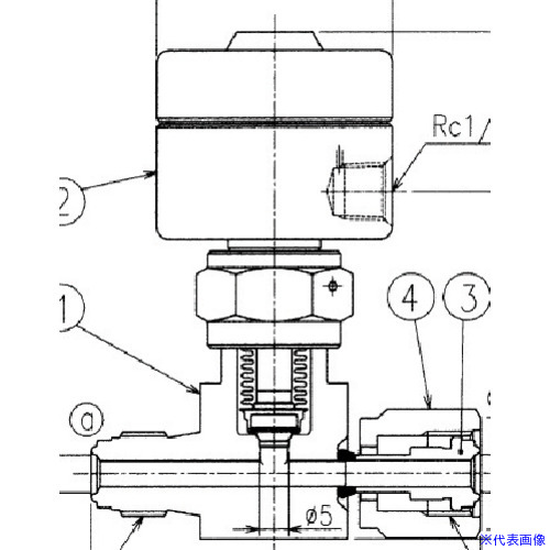 ■Fujikin SUS鋼製自動3方ベローズバルブ＿1MPa＿FPR-TB-71 FPRTB716.35A(6539923)[送料別途お見積り][法人限定][外直送]