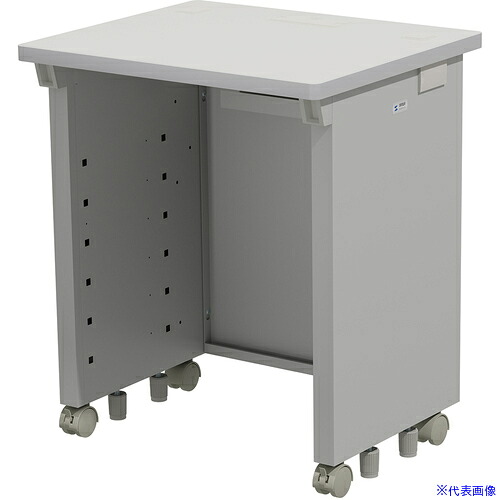 ■SANWA eデスク(グレー)W600×D500×H700 EDSK6050GY(6543193)[法人限定][外直送元]