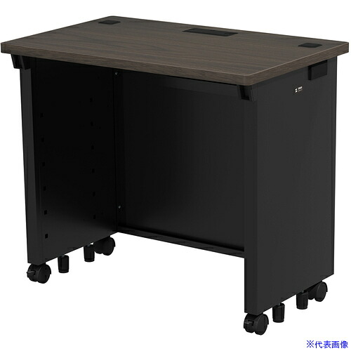 ■SANWA eデスク(濃い木目)W800×D500×H700 EDSK8050M(6549487)[法人限定][外直送元]