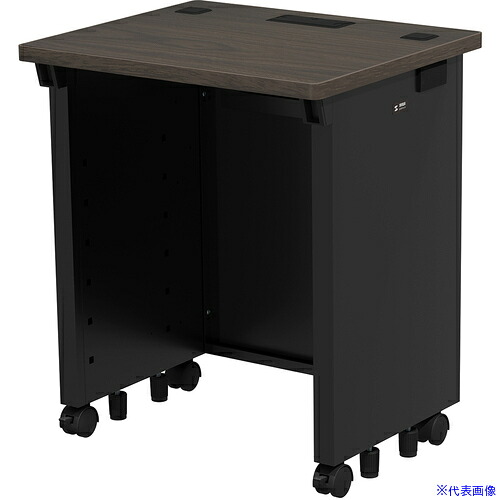 ■SANWA eデスク(濃い木目)W600×D500×H700 EDSK6050M(6549555)[法人限定][外直送元]