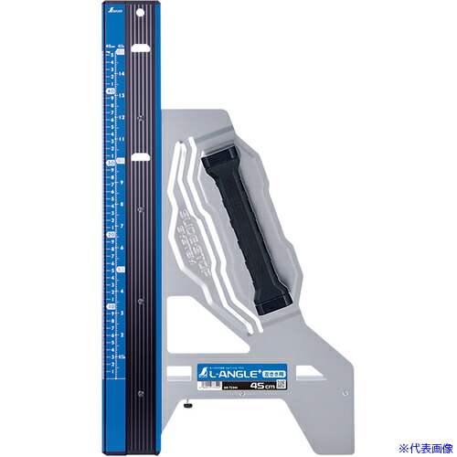 ■シンワ 丸ノコガイド定規 エルアングル PLUS 併用目盛 左きき用 45cm 73344(6564878)[送料別途お見積り][法人限定][掲外取寄] 5,344円