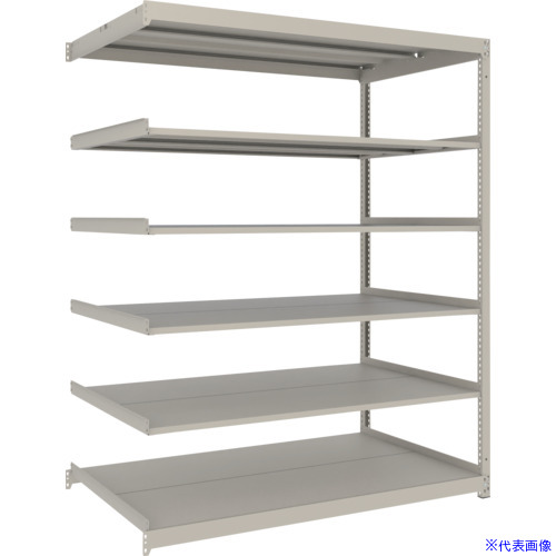 ■TRUSCO スチールラック 薄板ラック(棚板分割タイプ、耐荷重100Kg)1800×875×H1800 6段連結 ネオグレー UL6696B(NG)(6577103)|ファーストFACTORY