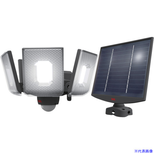 ■musashi 7.5W&times;4灯スライド型 LEDソーラーセンサーライト S400L(6596798)｜ファーストFACTORY